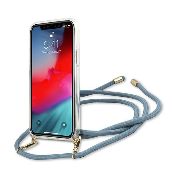 Guess GUHCP12SCRTVSBL iPhone 12 mini 5,4" niebieski/blue hardcase Script